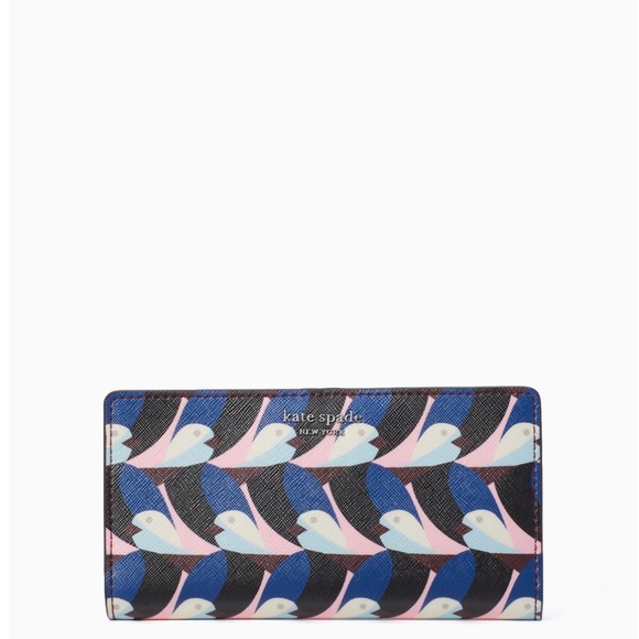 kate spade Handbags - Kate Spade Geo Birds Large Slim Bifold Wallet-NWT